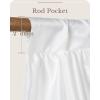 imageNICETOWN Farmhouse Valance Curtains 20 Inches Long for Kitchen amp Bathroom ThreeTiered Ruffle Valance Curtains Satin Texture Light Filtering Window Coverings 52 WWhite