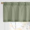 imageNICETOWN Natural Pinch Pleated Linen Kitchen Curtains 36 Inches Long 2 Panels Set Farmhouse Light Filtering Short Curtains for Cafe Bar Living Room Bedroom Window 40 W x 36 LSage Green