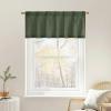 imageNICETOWN Natural Pinch Pleated Linen Kitchen Curtains 36 Inches Long 2 Panels Set Farmhouse Light Filtering Short Curtains for Cafe Bar Living Room Bedroom Window 40 W x 36 LForest Green