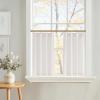 imageNICETOWN Natural Pinch Pleated Linen Kitchen Curtains 36 Inches Long 2 Panels Set Farmhouse Light Filtering Short Curtains for Cafe Bar Living Room Bedroom Window 40 W x 36 LNatural