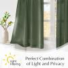imageNICETOWN Natural Pinch Pleated Linen Kitchen Curtains 36 Inches Long 2 Panels Set Farmhouse Light Filtering Short Curtains for Cafe Bar Living Room Bedroom Window 40 W x 36 LForest Green