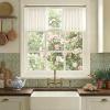 imageNICETOWN Natural Pinch Pleated Linen Kitchen Curtains 36 Inches Long 2 Panels Set Farmhouse Light Filtering Short Curtains for Cafe Bar Living Room Bedroom Window 40 W x 36 LNatural