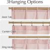 imageNICETOWN Natural Pinch Pleated Linen Kitchen Curtains 36 Inches Long 2 Panels Set Farmhouse Light Filtering Short Curtains for Cafe Bar Living Room Bedroom Window 40 W x 36 LLight Pink
