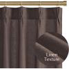 imageNICETOWN Natural Pinch Pleated Linen Kitchen Curtains 36 Inches Long 2 Panels Set Farmhouse Light Filtering Short Curtains for Cafe Bar Living Room Bedroom Window 40 W x 36 LTaupe