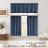 imageNICETOWN Natural Pinch Pleated Linen Kitchen Curtains 36 Inches Long 2 Panels Set Farmhouse Light Filtering Short Curtains for Cafe Bar Living Room Bedroom Window 40 W x 36 LNavy Blue
