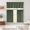 imageNICETOWN Natural Pinch Pleated Linen Kitchen Curtains 36 Inches Long 2 Panels Set Farmhouse Light Filtering Short Curtains for Cafe Bar Living Room Bedroom Window 40 W x 36 LForest Green