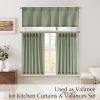 imageNICETOWN Natural Pinch Pleated Linen Kitchen Curtains 36 Inches Long 2 Panels Set Farmhouse Light Filtering Short Curtains for Cafe Bar Living Room Bedroom Window 40 W x 36 LSage Green