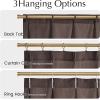 imageNICETOWN Natural Pinch Pleated Linen Kitchen Curtains 36 Inches Long 2 Panels Set Farmhouse Light Filtering Short Curtains for Cafe Bar Living Room Bedroom Window 40 W x 36 LTaupe