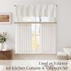 imageNICETOWN Natural Pinch Pleated Linen Kitchen Curtains 36 Inches Long 2 Panels Set Farmhouse Light Filtering Short Curtains for Cafe Bar Living Room Bedroom Window 40 W x 36 LNatural