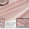 imageNICETOWN Natural Pinch Pleated Linen Kitchen Curtains 36 Inches Long 2 Panels Set Farmhouse Light Filtering Short Curtains for Cafe Bar Living Room Bedroom Window 40 W x 36 LLight Pink