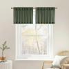 imageNICETOWN Natural Pinch Pleated Linen Kitchen Curtains 36 Inches Long 2 Panels Set Farmhouse Light Filtering Short Curtains for Cafe Bar Living Room Bedroom Window 40 W x 36 LForest Green