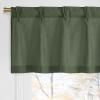 imageNICETOWN Natural Pinch Pleated Linen Kitchen Curtains 36 Inches Long 2 Panels Set Farmhouse Light Filtering Short Curtains for Cafe Bar Living Room Bedroom Window 40 W x 36 LForest Green
