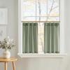 imageNICETOWN Natural Pinch Pleated Linen Kitchen Curtains 36 Inches Long 2 Panels Set Farmhouse Light Filtering Short Curtains for Cafe Bar Living Room Bedroom Window 40 W x 36 LSage Green