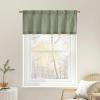 imageNICETOWN Natural Pinch Pleated Linen Kitchen Curtains 36 Inches Long 2 Panels Set Farmhouse Light Filtering Short Curtains for Cafe Bar Living Room Bedroom Window 40 W x 36 LSage Green