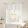 imageNICETOWN Natural Pinch Pleated Linen Kitchen Curtains 36 Inches Long 2 Panels Set Farmhouse Light Filtering Short Curtains for Cafe Bar Living Room Bedroom Window 40 W x 36 LNatural