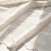 imageNICETOWN Outdoor Sheer Curtains for Patio Waterproof White Lace Drapes for Porch Pergola Gazebo Chic Decor with Lily of the Valley Striped Wave Edge Rod Pocket Top 2 Panels W54 x L84 inIvory White