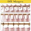 imageNICETOWN Pink Linen Curtains for Girls Room Tie Top Stripe Pattern Light Filtering Semi Sheer Window Treatments DIY Crafted Privacy for Bedroom W52 x L84 2 PanelsPink