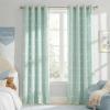 imageNICETOWN Pom Pom Pink Curtains for Kids Room 84 inches Long Room Darkening Double Layer Sheer Thermal Drapes Grommet Window Treatments for Girls BedroomNursery W52 x L84 2 PanelsAqua