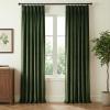 imageNICETOWN Sage Green Velvet Blackout Curtains 96 Inch Long for Bedroom Dorm DiningLiving Room Thermal Solid Heavy Matt Pinch Pleat Back Tab Track Window Treatment for Hall Theater 2 Panels 40 WOlive Green