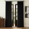 imageNICETOWN Sage Green Velvet Blackout Curtains 96 Inch Long for Bedroom Dorm DiningLiving Room Thermal Solid Heavy Matt Pinch Pleat Back Tab Track Window Treatment for Hall Theater 2 Panels 40 WBlack