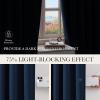 imageNICETOWN Sage Green Velvet Blackout Curtains 96 Inch Long for Bedroom Dorm DiningLiving Room Thermal Solid Heavy Matt Pinch Pleat Back Tab Track Window Treatment for Hall Theater 2 Panels 40 WNavy Blue