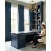 imageNICETOWN Sage Green Velvet Blackout Curtains 96 Inch Long for Bedroom Dorm DiningLiving Room Thermal Solid Heavy Matt Pinch Pleat Back Tab Track Window Treatment for Hall Theater 2 Panels 40 WNavy Blue