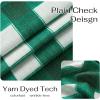 imageNICETOWN Sheer Linen Kitchen Curtains 24 Inch Length Sage Green Striped Print Curtains for Living Room Bedroom Farmhouse Bathroom Decor with Rod Pocket for Window 3024 2 PanelsGreen  White