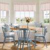 imageNICETOWN Sheer Linen Kitchen Curtains 24 Inch Length Sage Green Striped Print Curtains for Living Room Bedroom Farmhouse Bathroom Decor with Rod Pocket for Window 3024 2 PanelsLight Pink