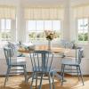 imageNICETOWN Sheer Linen Kitchen Curtains 24 Inch Length Sage Green Striped Print Curtains for Living Room Bedroom Farmhouse Bathroom Decor with Rod Pocket for Window 3024 2 PanelsYellow