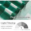 imageNICETOWN Sheer Linen Kitchen Curtains 24 Inch Length Sage Green Striped Print Curtains for Living Room Bedroom Farmhouse Bathroom Decor with Rod Pocket for Window 3024 2 PanelsGreen  White