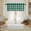 imageNICETOWN Sheer Linen Kitchen Curtains 24 Inch Length Sage Green Striped Print Curtains for Living Room Bedroom Farmhouse Bathroom Decor with Rod Pocket for Window 3024 2 PanelsGreen  White