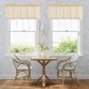 imageNICETOWN Sheer Linen Kitchen Curtains 24 Inch Length Sage Green Striped Print Curtains for Living Room Bedroom Farmhouse Bathroom Decor with Rod Pocket for Window 3024 2 PanelsYellow