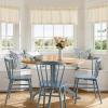 imageNICETOWN Sheer Linen Kitchen Curtains 24 Inch Length Sage Green Striped Print Curtains for Living Room Bedroom Farmhouse Bathroom Decor with Rod Pocket for Window 3024 2 PanelsYellow