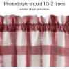 imageNICETOWN Sheer Linen Kitchen Curtains 24 Inch Length Sage Green Striped Print Curtains for Living Room Bedroom Farmhouse Bathroom Decor with Rod Pocket for Window 3024 2 PanelsRed  White