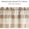 imageNICETOWN Sheer Linen Kitchen Curtains 24 Inch Length Sage Green Striped Print Curtains for Living Room Bedroom Farmhouse Bathroom Decor with Rod Pocket for Window 3024 2 PanelsCoffe  White