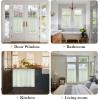 imageNICETOWN Sheer Linen Kitchen Curtains 24 Inch Length Sage Green Striped Print Curtains for Living Room Bedroom Farmhouse Bathroom Decor with Rod Pocket for Window 3024 2 PanelsSage Green