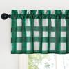 imageNICETOWN Sheer Linen Kitchen Curtains 24 Inch Length Sage Green Striped Print Curtains for Living Room Bedroom Farmhouse Bathroom Decor with Rod Pocket for Window 3024 2 PanelsGreen  White
