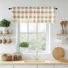 imageNICETOWN Sheer Linen Kitchen Curtains 24 Inch Length Sage Green Striped Print Curtains for Living Room Bedroom Farmhouse Bathroom Decor with Rod Pocket for Window 3024 2 PanelsCoffe  White