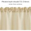 imageNICETOWN Sheer Linen Kitchen Curtains 24 Inch Length Sage Green Striped Print Curtains for Living Room Bedroom Farmhouse Bathroom Decor with Rod Pocket for Window 3024 2 PanelsYellow