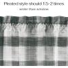 imageNICETOWN Sheer Linen Kitchen Curtains 24 Inch Length Sage Green Striped Print Curtains for Living Room Bedroom Farmhouse Bathroom Decor with Rod Pocket for Window 3024 2 PanelsBlack  White