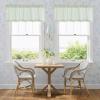 imageNICETOWN Sheer Linen Kitchen Curtains 24 Inch Length Sage Green Striped Print Curtains for Living Room Bedroom Farmhouse Bathroom Decor with Rod Pocket for Window 3024 2 PanelsSage Green