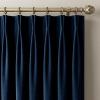 imageNICETOWN Sage Green Velvet Blackout Curtains 96 Inch Long for Bedroom Dorm DiningLiving Room Thermal Solid Heavy Matt Pinch Pleat Back Tab Track Window Treatment for Hall Theater 2 Panels 40 WNavy Blue