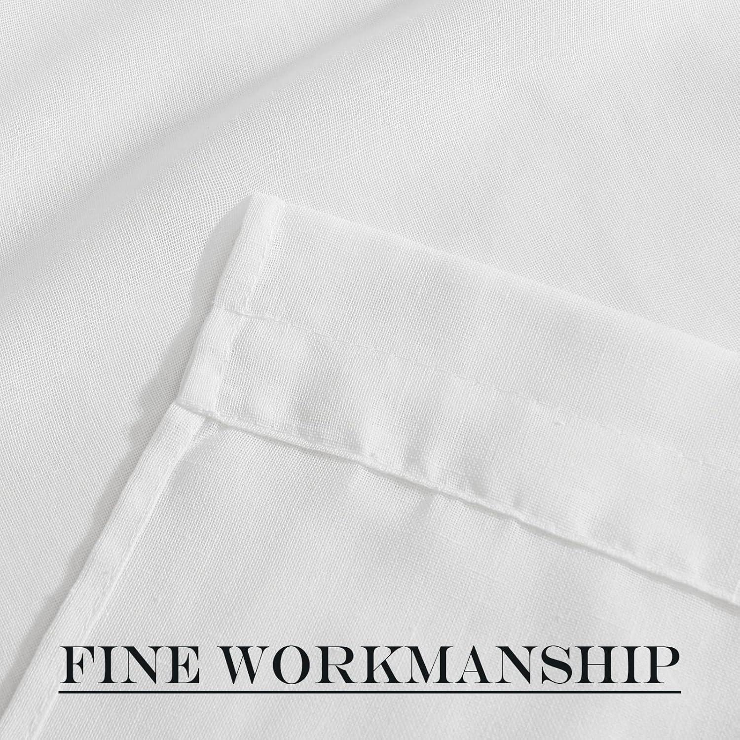 imageNICETOWN Linen Door Curtains 64 inch Length 1 Panel Farmhouse Kitchen Curtain Light Filtering Sidelight Door Covering Tie Up Shade for Living Room Narrow Window 1 Panel 26 inch Wide NaturalPure White