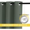 imageNICETOWN Blackout Curtains amp Drapes  Privacy Thermal Efficiency Backdrop Curtains for Bedroom Room Divider Living Room Patio Sliding Glass Door Wide 80 x Long 144 inch Dark Mallard 1 Panel