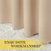 imageNICETOWN Blackout Curtains for Windows 84 inch Long  Window Treatment Thermal Insulated Solid Grommet Room Darkening Drapes for BedroomLiving Room Biscotti Beige 1 Panel W66 x L84