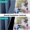 imageNICETOWN Full Shade Curtain Panels 72 inches Long Pair of Energy Smart amp Noise Blocking Out Blackout Drapes for Guest Room Window Thermal Insulated Lined Window Dressing Stone Blue 70x72