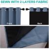 imageNICETOWN Full Shade Curtain Panels 72 inches Long Pair of Energy Smart amp Noise Blocking Out Blackout Drapes for Guest Room Window Thermal Insulated Lined Window Dressing Stone Blue 70x72