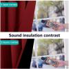 imageNICETOWN Kitchen Full Blackout Curtain Panels Super Thick and Soft Insulated Window Covers 100 Blackout Draperies with Black Backing for Cafe Window Burgundy Red Set of 2 PCs 52 by 54inch