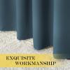 imageNICETOWN Kitchen Short Blackout Curtain and Drape  Thermal Insulated Solid Grommet Blackout Panel for Patio Bedroom Living Room Single Panel 52 inches by 45 inches Smoky Blue