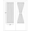 imageNICETOWN Linen Door Curtains 64 inch Length 1 Panel Farmhouse Kitchen Curtain Light Filtering Sidelight Door Covering Tie Up Shade for Living Room Narrow Window 1 Panel 26 inch Wide NaturalWhite